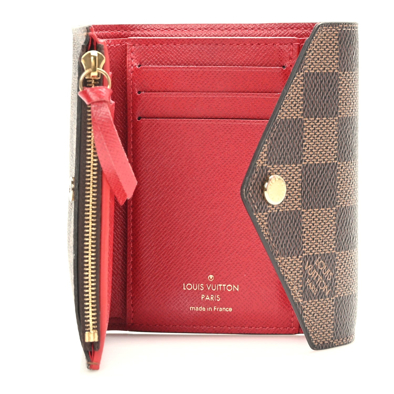 Louis Vuitton Damier Ebene Victorine Wallet Cherry 5 of 8
