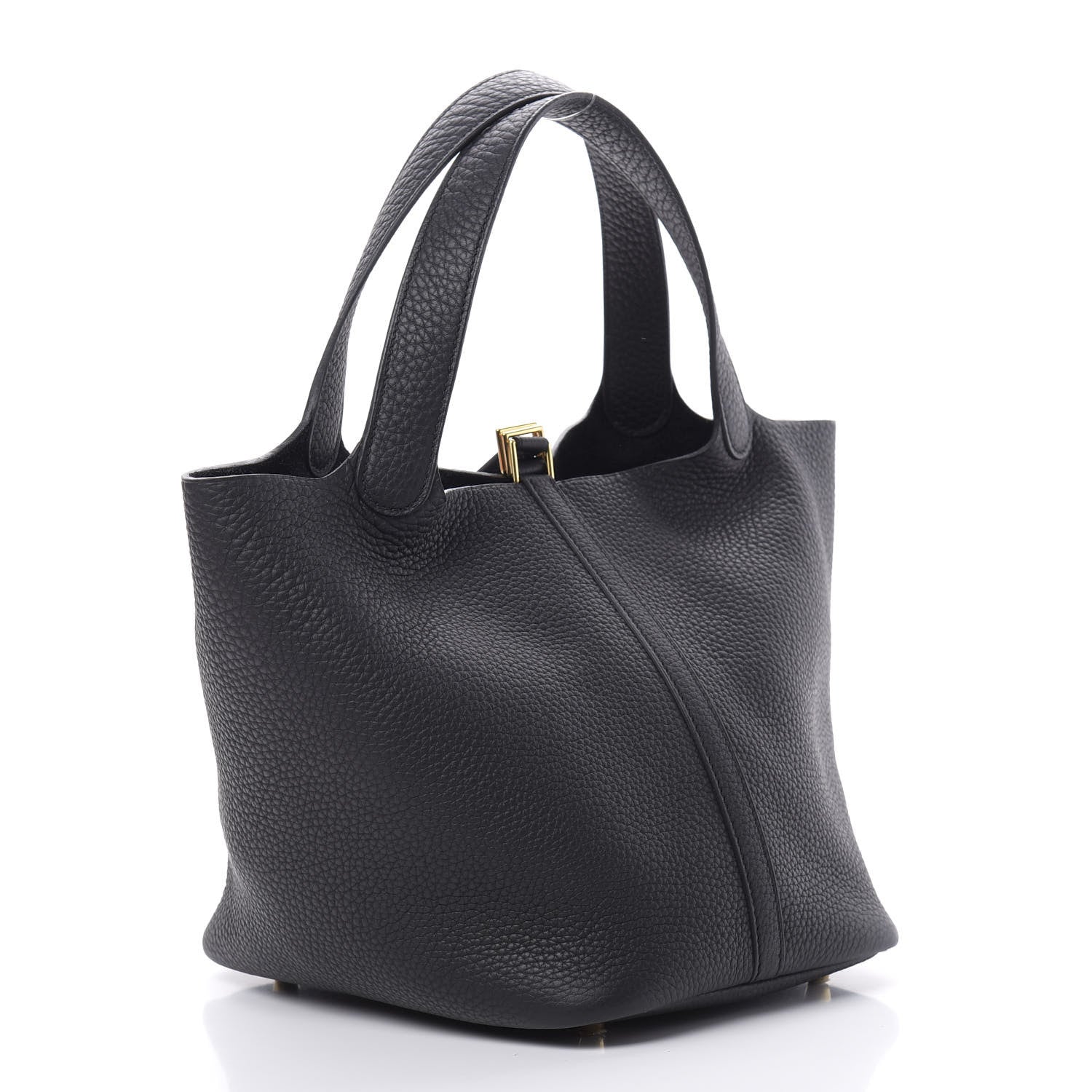 Hermes Taurillon Clemence Picotin Lock 22 MM Black 3 of 11