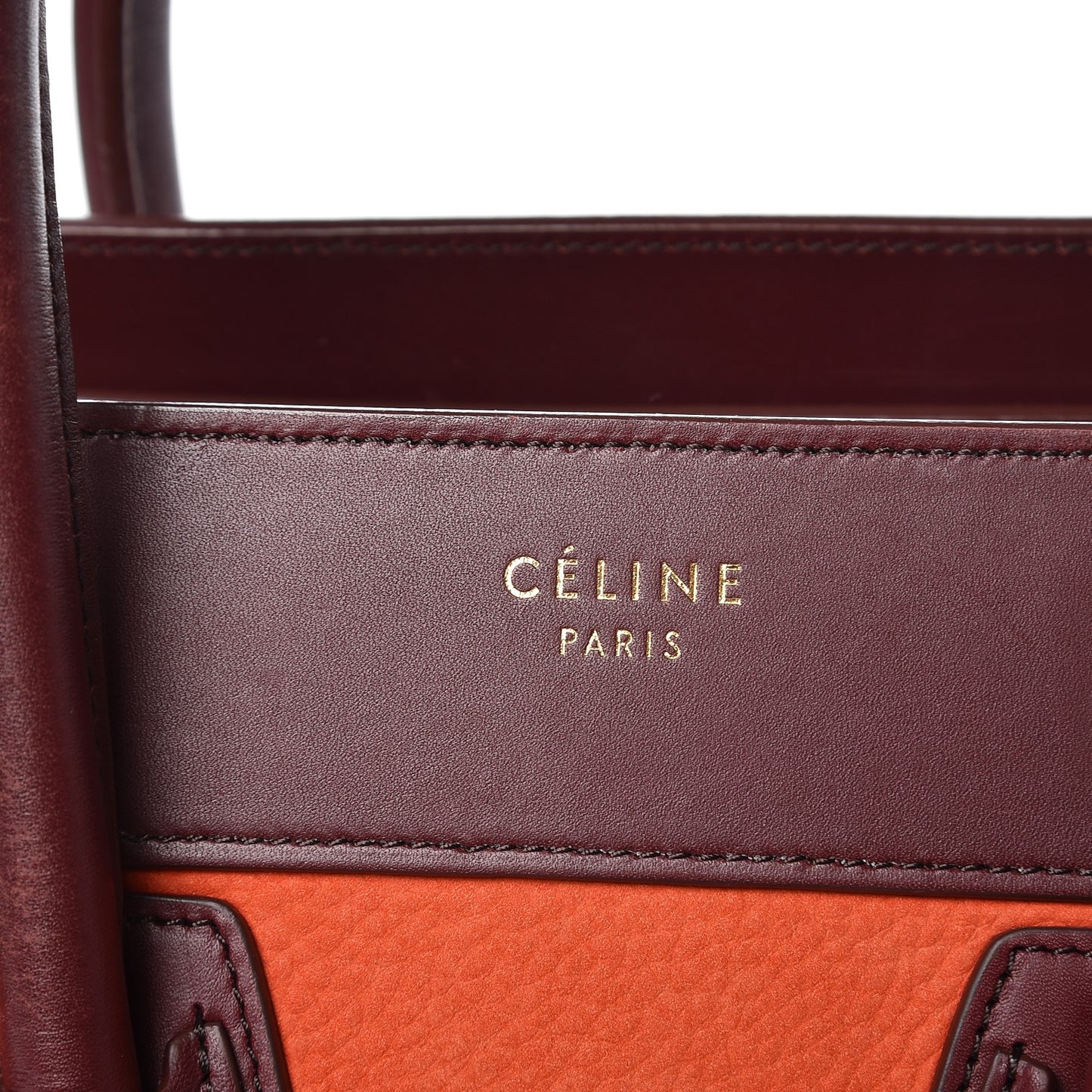 Bullhide Calfskin Micro Bi-Color Luggage Vermillion