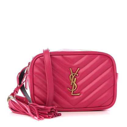 Saint Laurent Calfskin Matelasse Monogram Lou Belt Bag Bright Pink 1 of 8