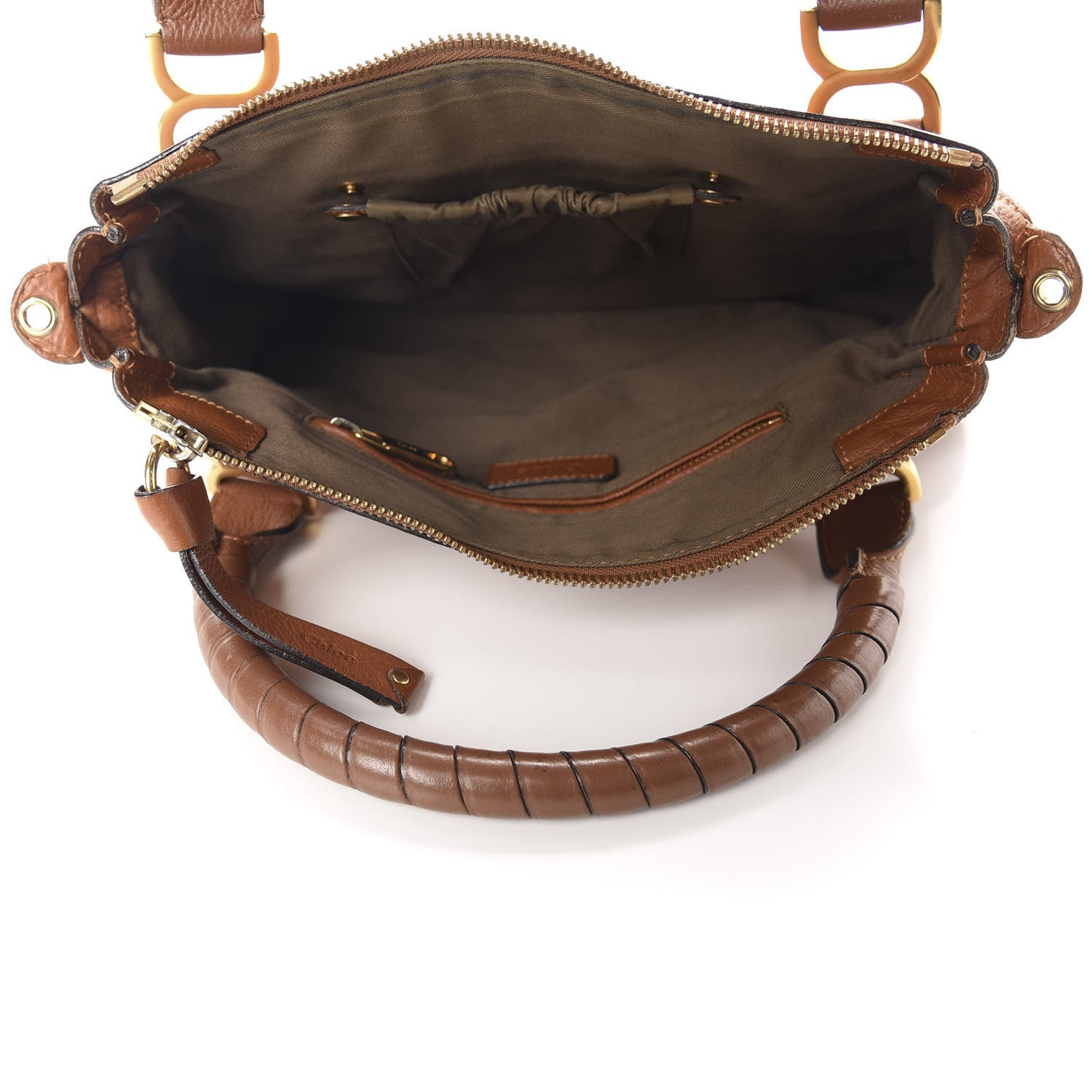 Chloe Calfskin Medium Marcie Satchel Tan 5 of 11
