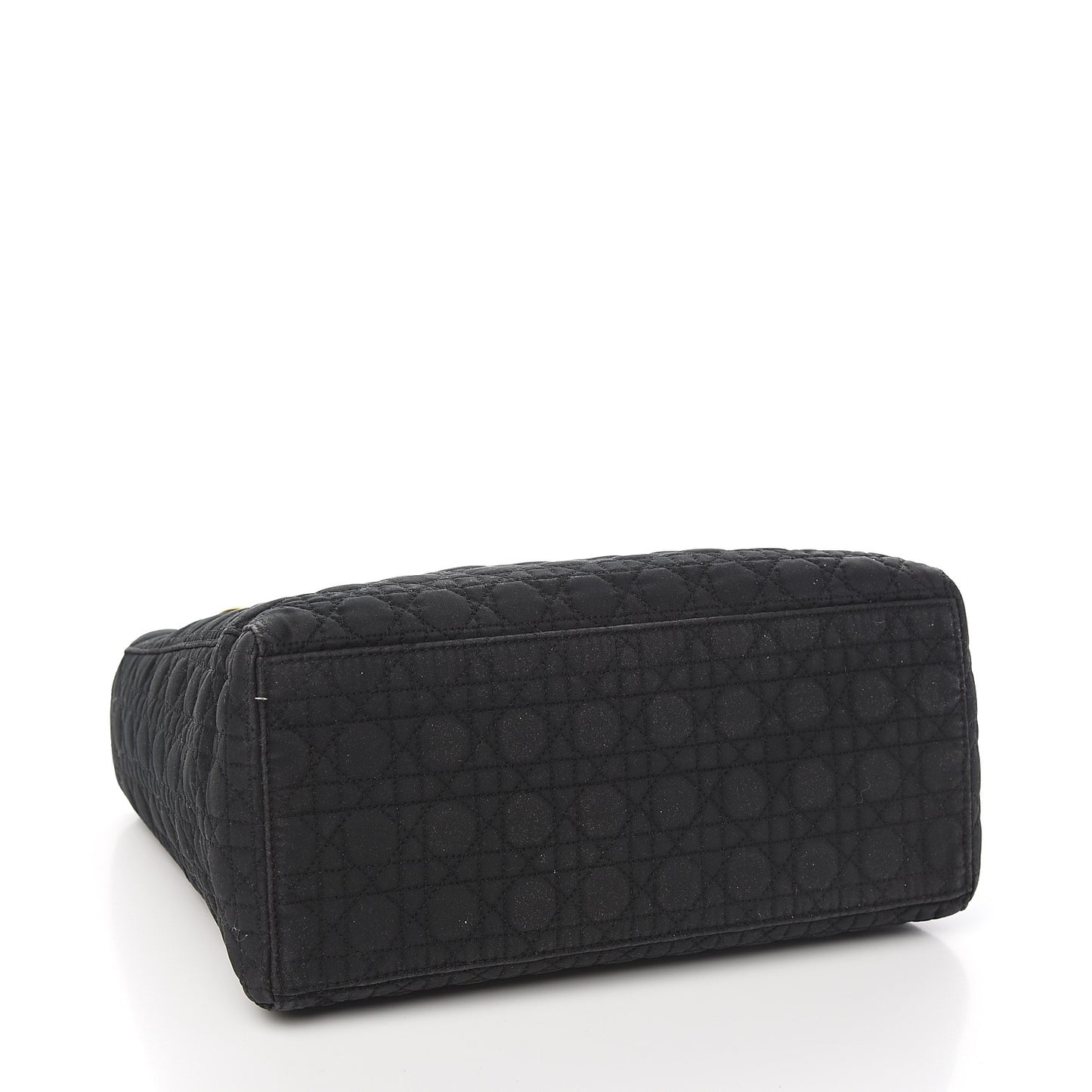 Nylon Cannage Stitched Medium Lady Dior Black