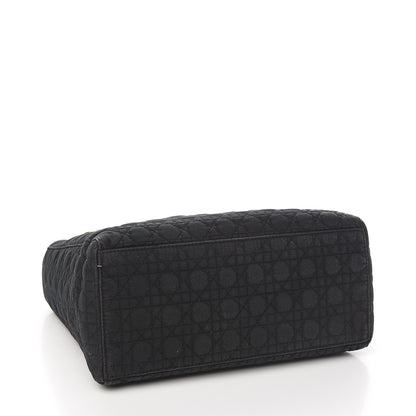 Christian Dior Nylon Cannage Stitched Medium Lady Dior Black 3 of 10