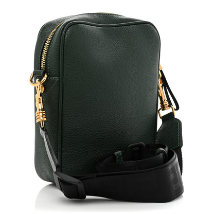 Versace Grained Calfskin Small Medusa Messenger Bag Green 3 of 11