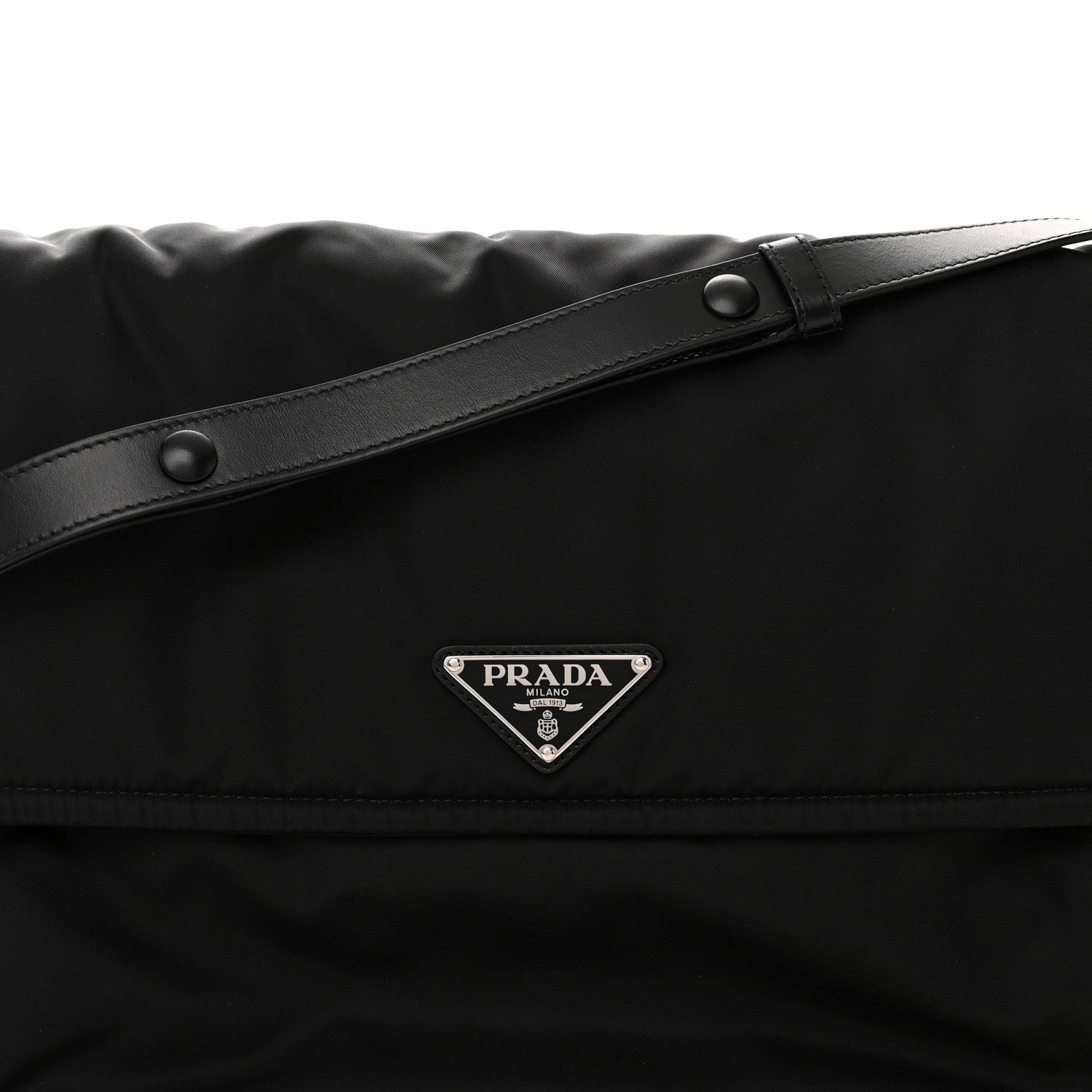 Prada Re-Nylon Vitello Padded Large Flap Shoulder Bag Black 10 of 13
