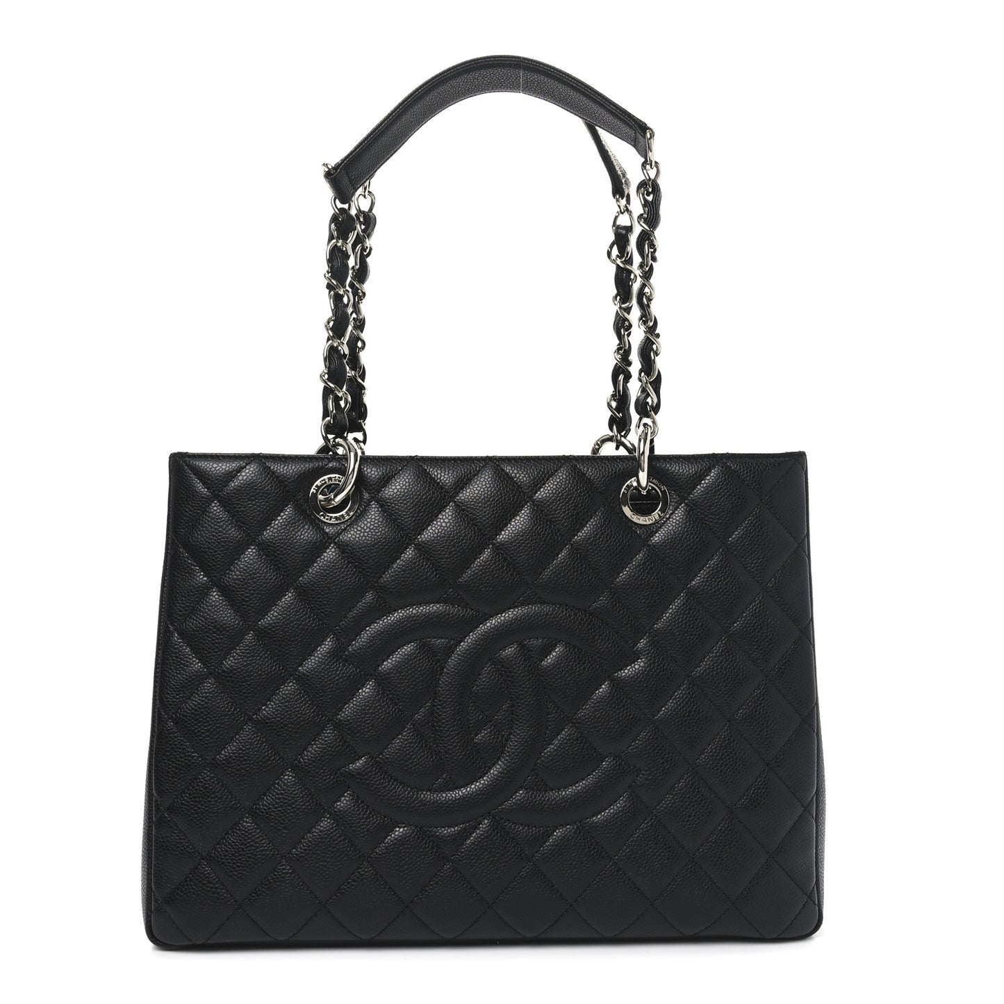Caviar Quilted Grand Shopping Tote GST Black
