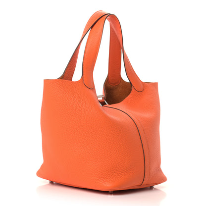 Hermes Taurillon Clemence Picotin Lock 22 MM Feu 3 of 9
