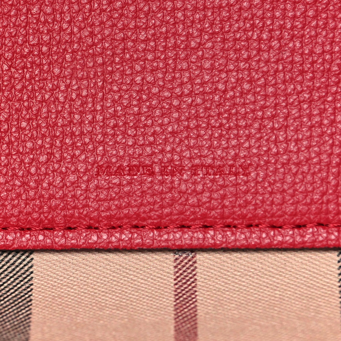 Haymarket Check Small Reversible Tote Poppy Red