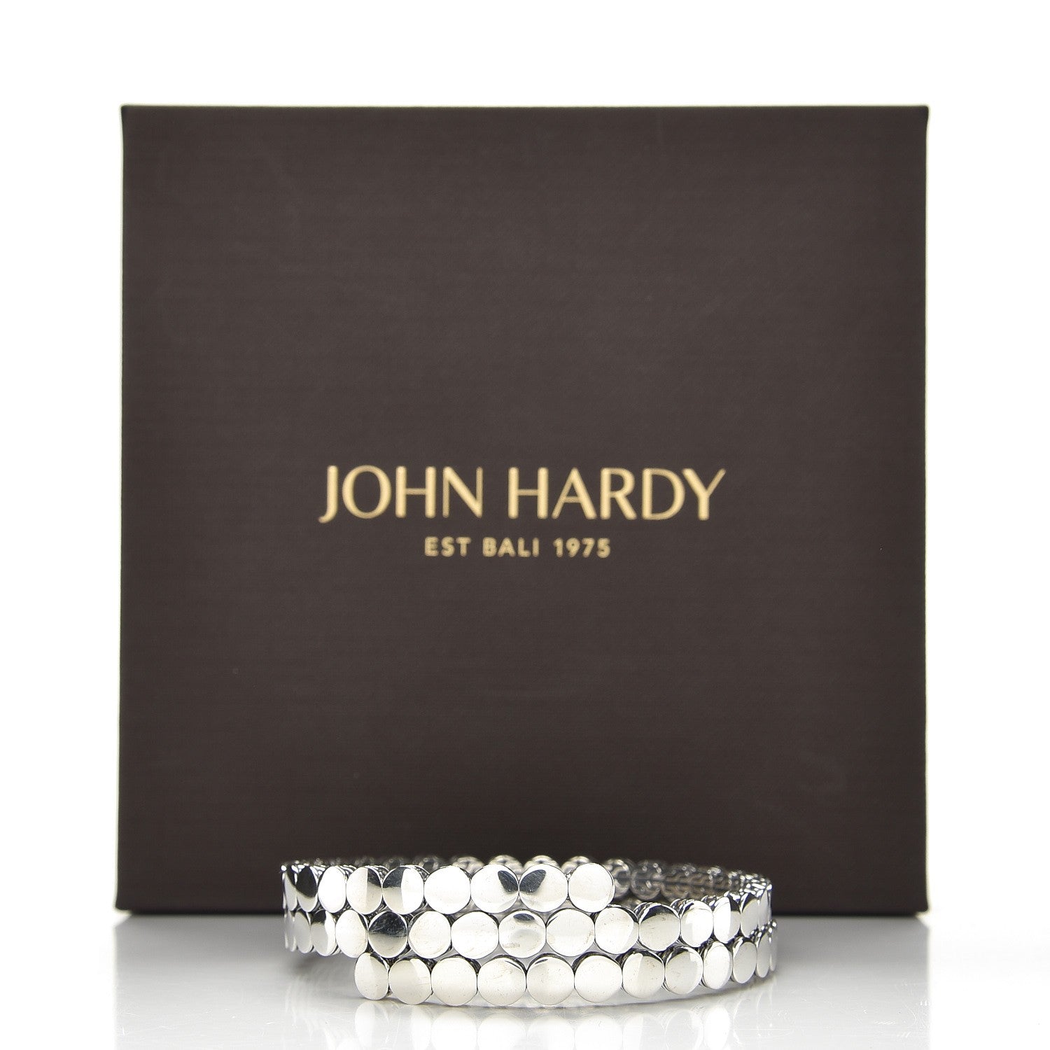 John Hardy Sterling Silver 11mm Dot Double Coil Bracelet 4 of 4