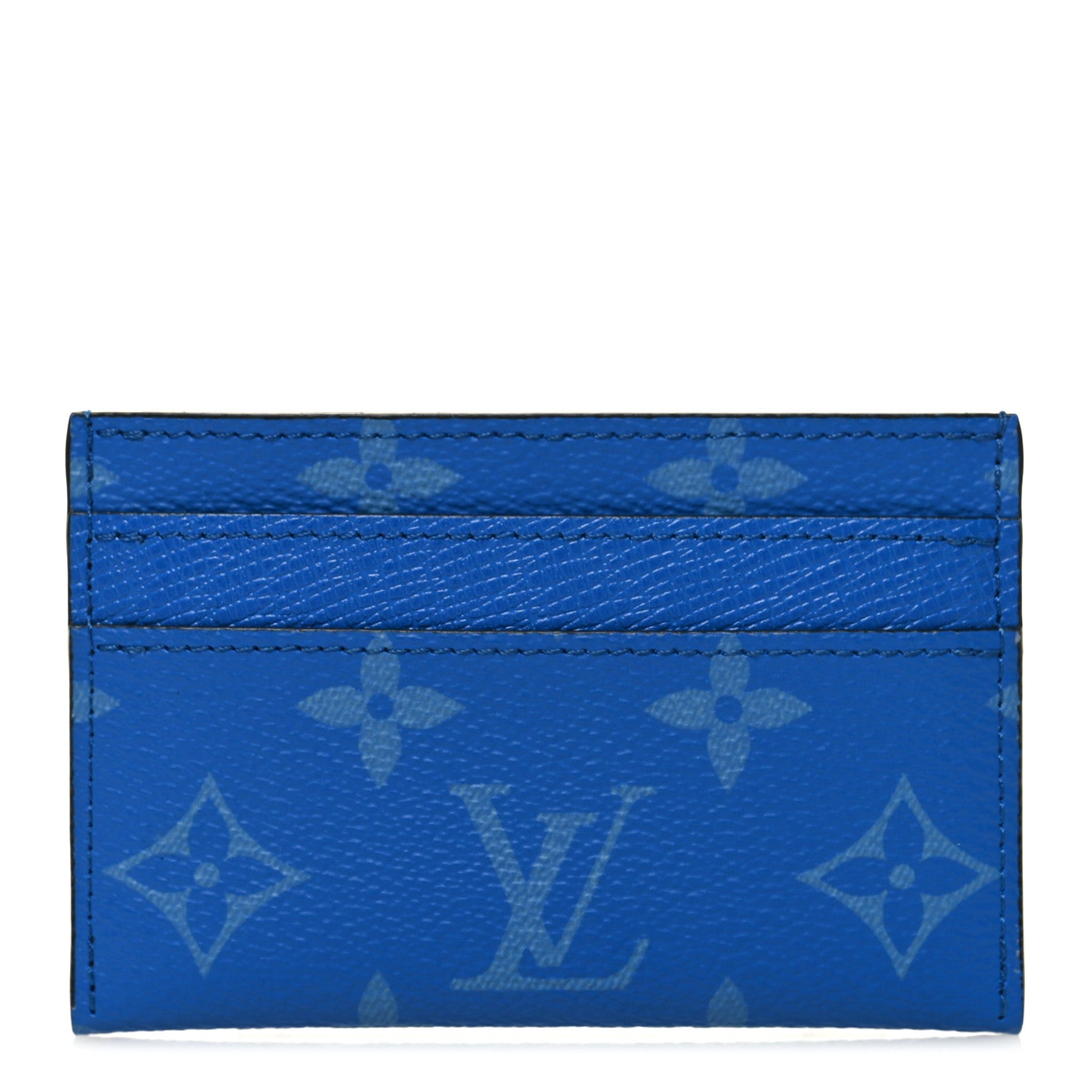 Louis Vuitton Taigarama Porte-Cartes Double Card Holder Blue 1 of 8