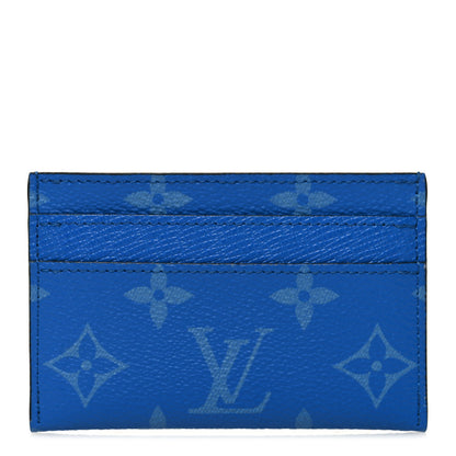 Louis Vuitton Taigarama Porte-Cartes Double Card Holder Blue 1 of 8