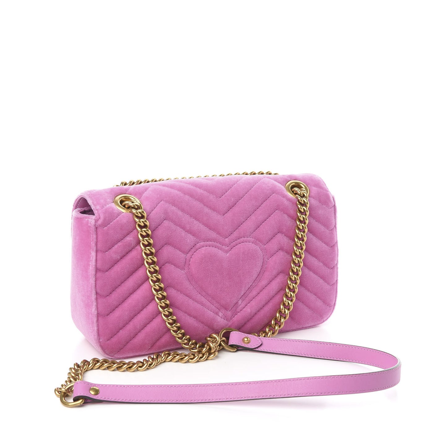 Velvet Matelasse Marquise Crystals Embroidered Small GG Marmont Shoulder Bag Malva