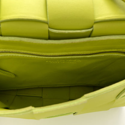 Bottega Veneta Lambskin Maxi Intrecciato Cassette Crossbody Bag Acid Kiwi 5 of 10