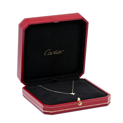 Cartier 18K White Gold Diamond Symbols Cross Pendant Necklace 6 of 6