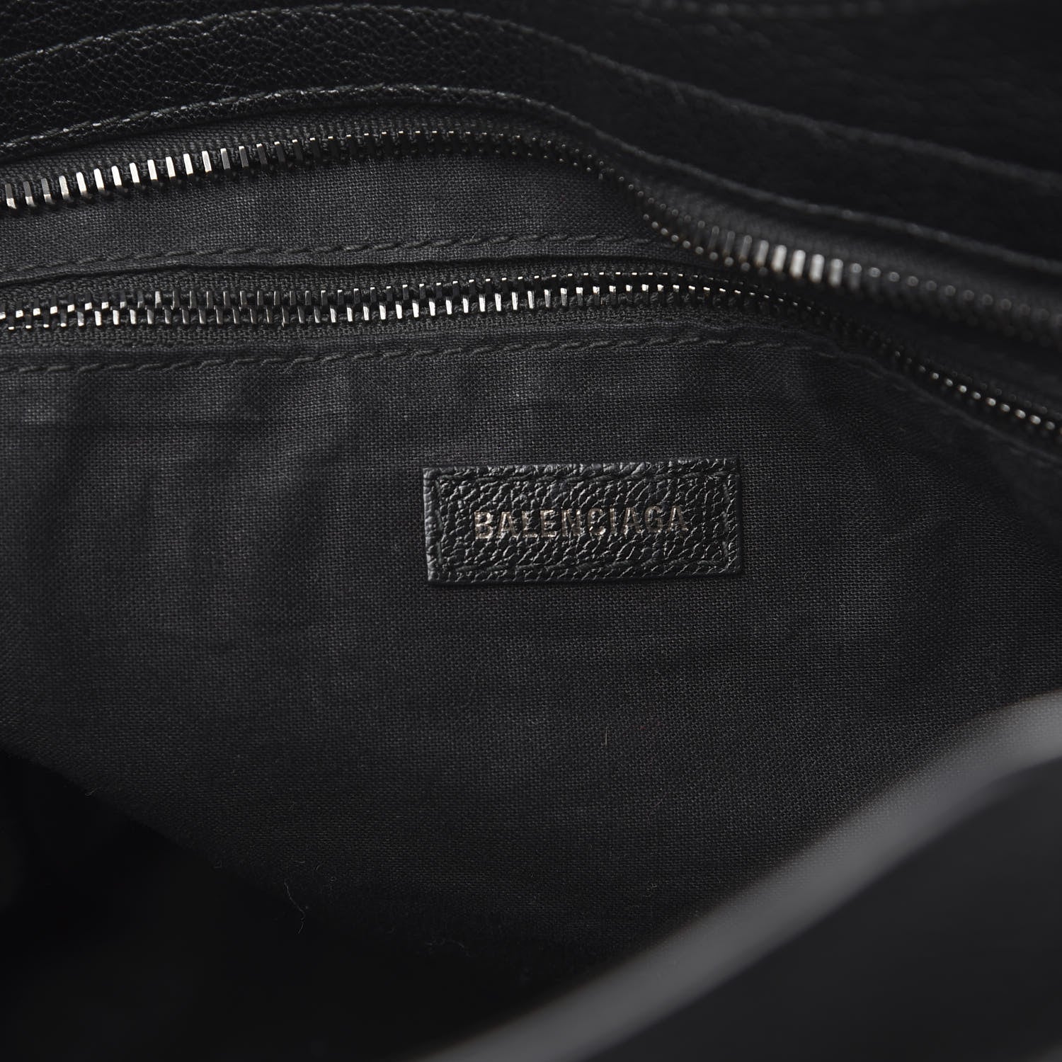 Balenciaga Shiny Grained Goatskin Black Metallic Edge City Black 7 of 9