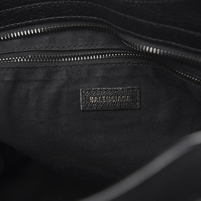 Balenciaga Shiny Grained Goatskin Black Metallic Edge City Black 7 of 9