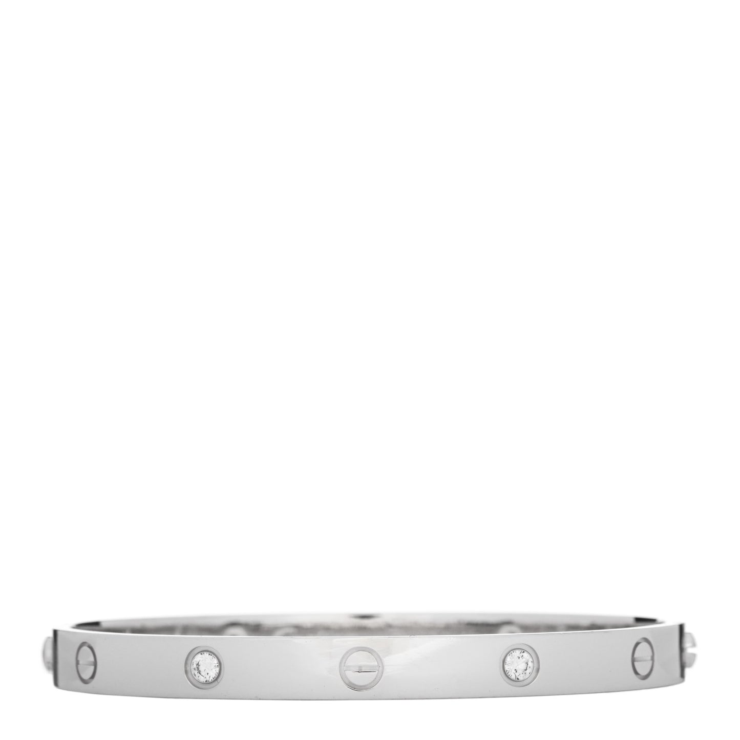 18K White Gold 4 Diamond Love Bracelet 19