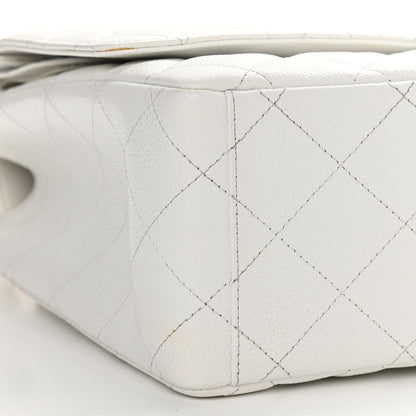 Chanel Caviar Quilted Maxi Double Flap White 10 of 17