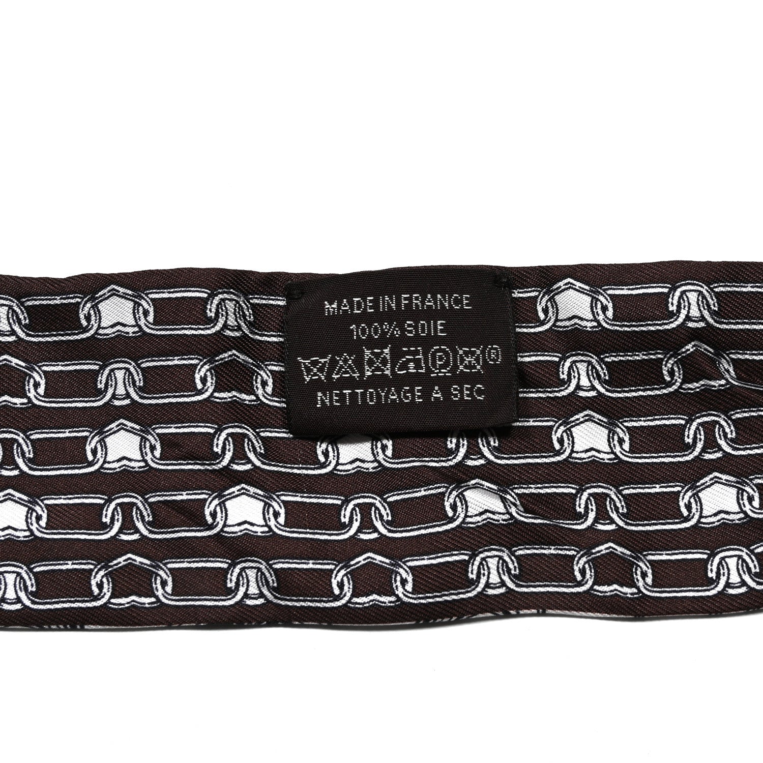 Hermes Silk Effet Kaleidoscope Twilly White Anthracite Marron 3 of 4
