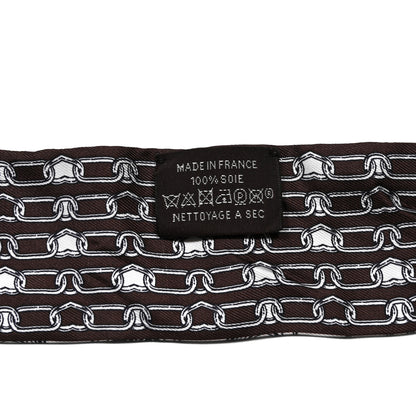 Hermes Silk Effet Kaleidoscope Twilly White Anthracite Marron 3 of 4