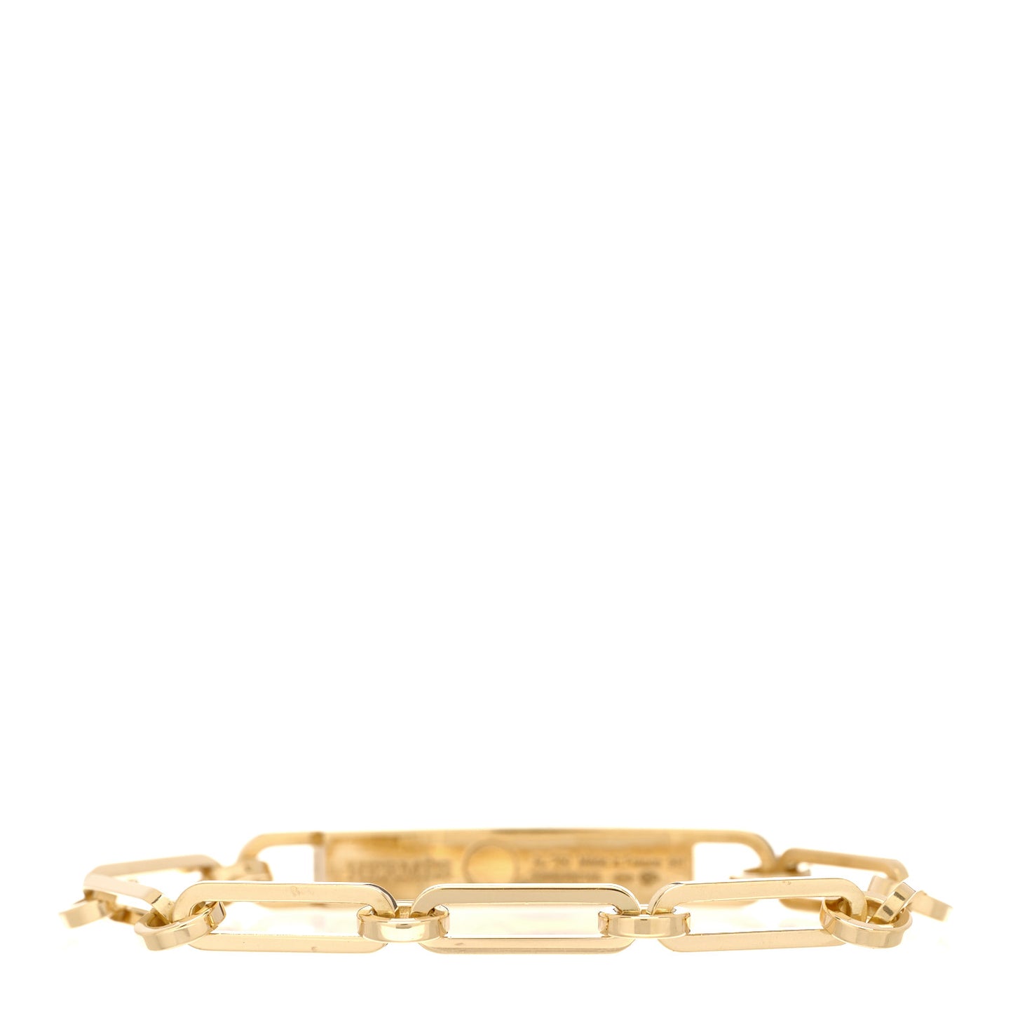 18K Yellow Gold Diamond Pave PM Kelly Chaine Bracelet SH