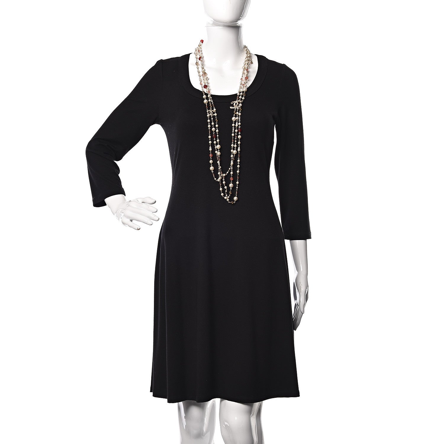 Chanel Pearl Bead Multi Strand CC Long Necklace Gold 2 of 6