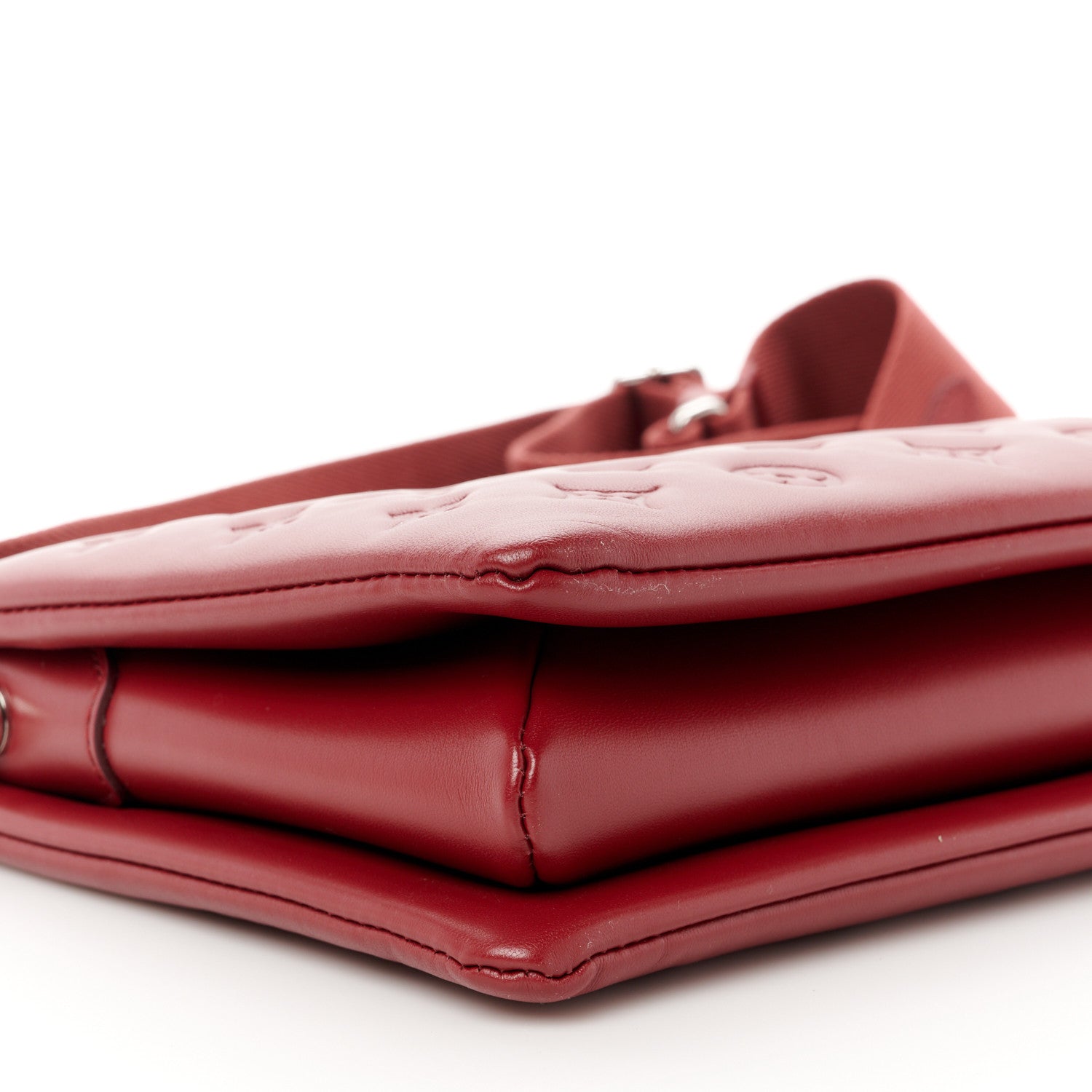 Louis Vuitton Lambskin Embossed Monogram Coussin PM Wine 11 of 13