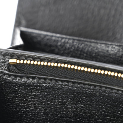 Gucci Textured Dollar Calfskin Web Ophidia Card Case Wallet Black 7 of 10