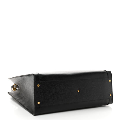 Gucci Wonka Grain Calfskin Large Diana Tote Bag Black 4 of 13