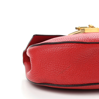 Chloe Grained Lambskin Mini Drew Shoulder Bag Plaid Red 9 of 12