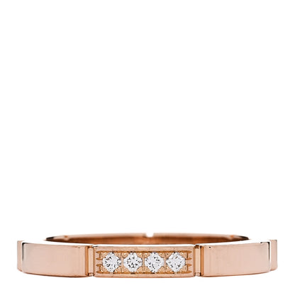 Cartier 18K Pink Gold Diamond Maillon Panthere Wedding Band Ring 53 6.5 1 of 5