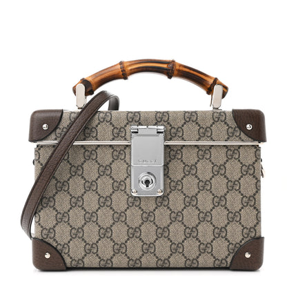 Gucci GG Supreme Monogram Globe-Trotter Beauty Case Brown 1 of 10
