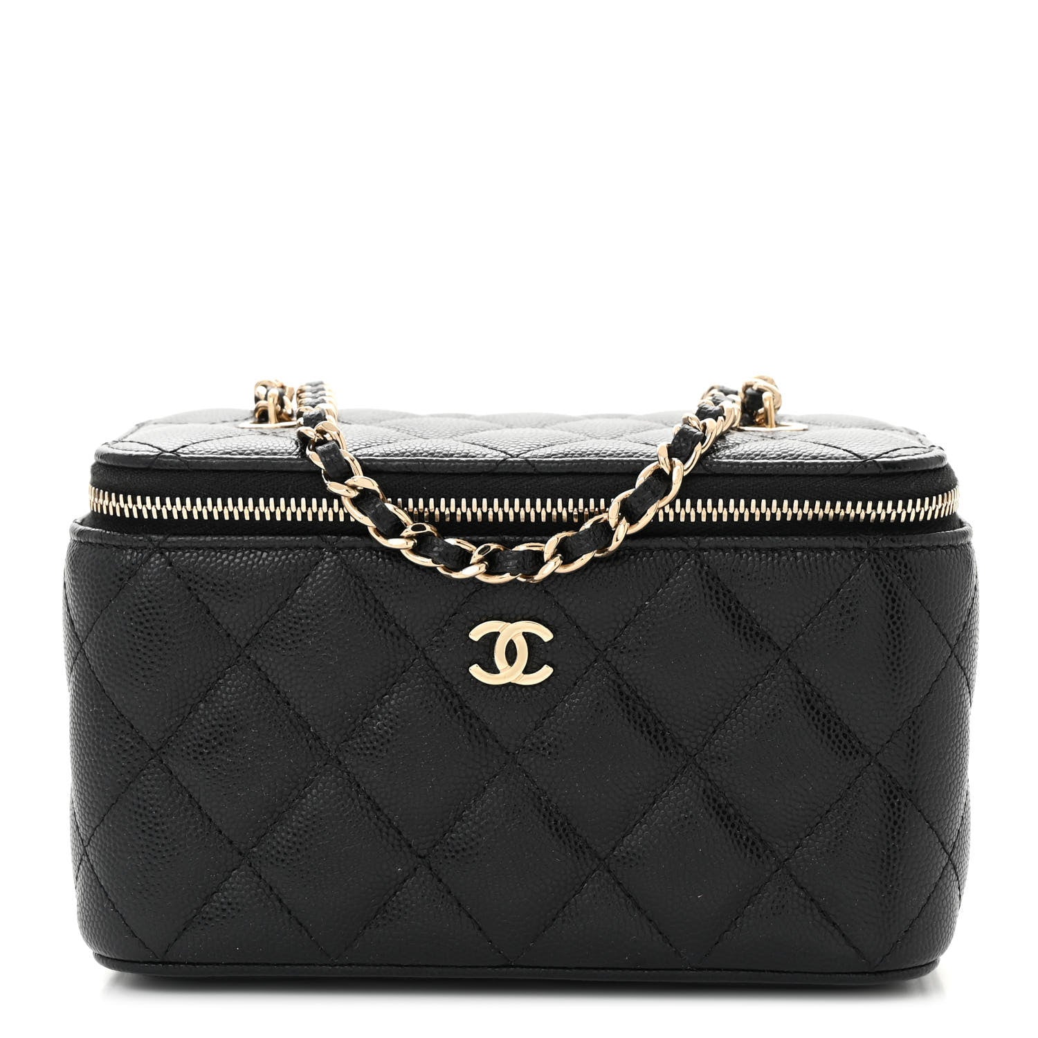 Chanel Caviar Quilted Small Vanity Case With Chain Black 1 of 11