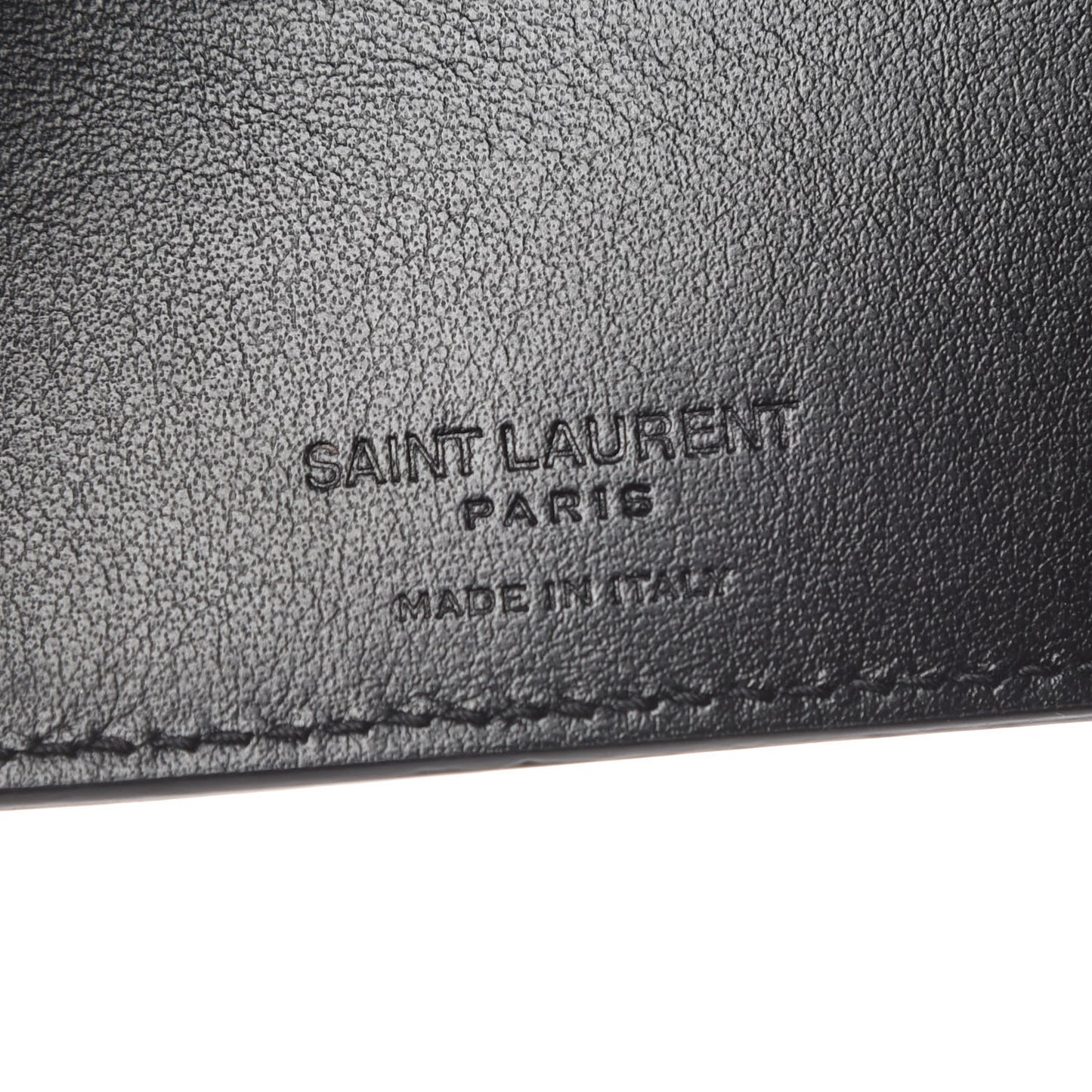 Calfskin Sequin Bifold Wallet Gunmetal