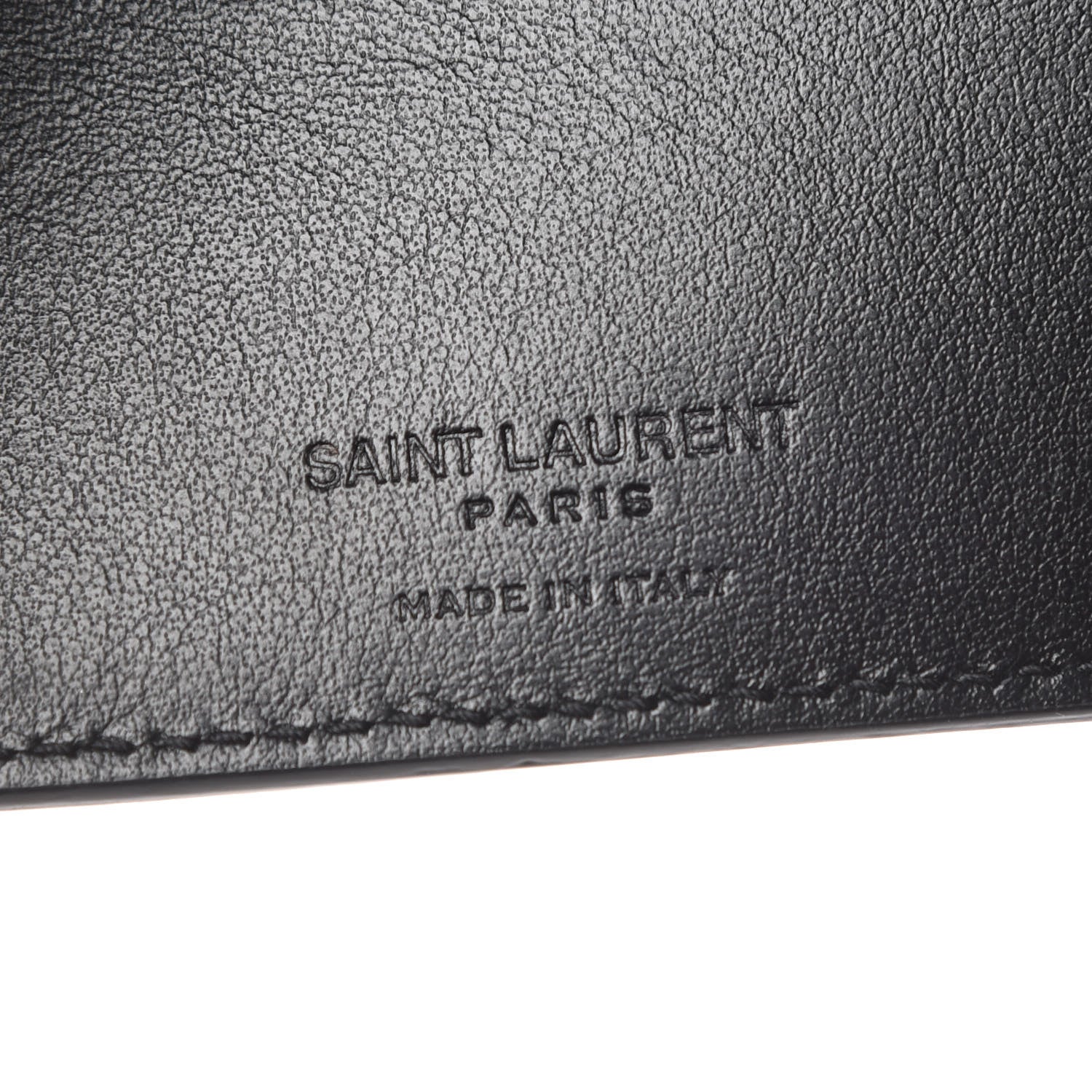 Saint Laurent Calfskin Sequin Bifold Wallet Gunmetal 6 of 8