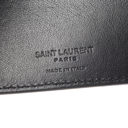 Saint Laurent Calfskin Sequin Bifold Wallet Gunmetal 6 of 8
