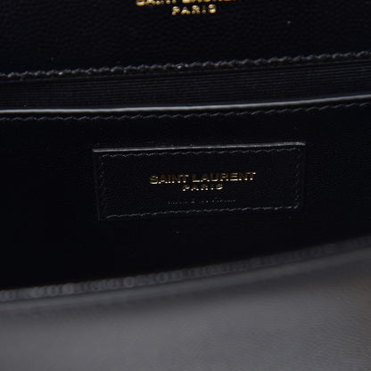 Saint Laurent Grain De Poudre Small Monogram Kate Satchel Black 7 of 7