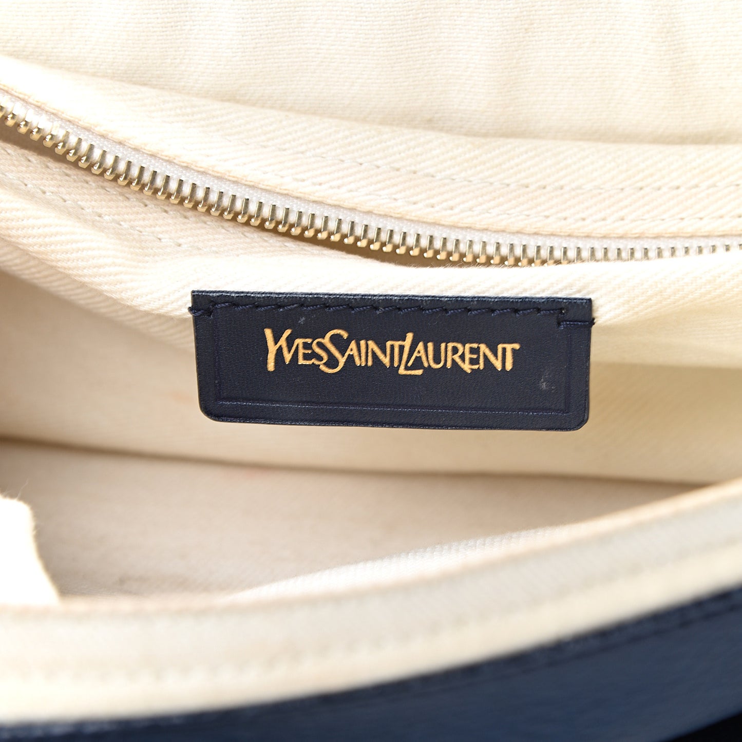 Calfskin Canvas Large Muse Two Navy