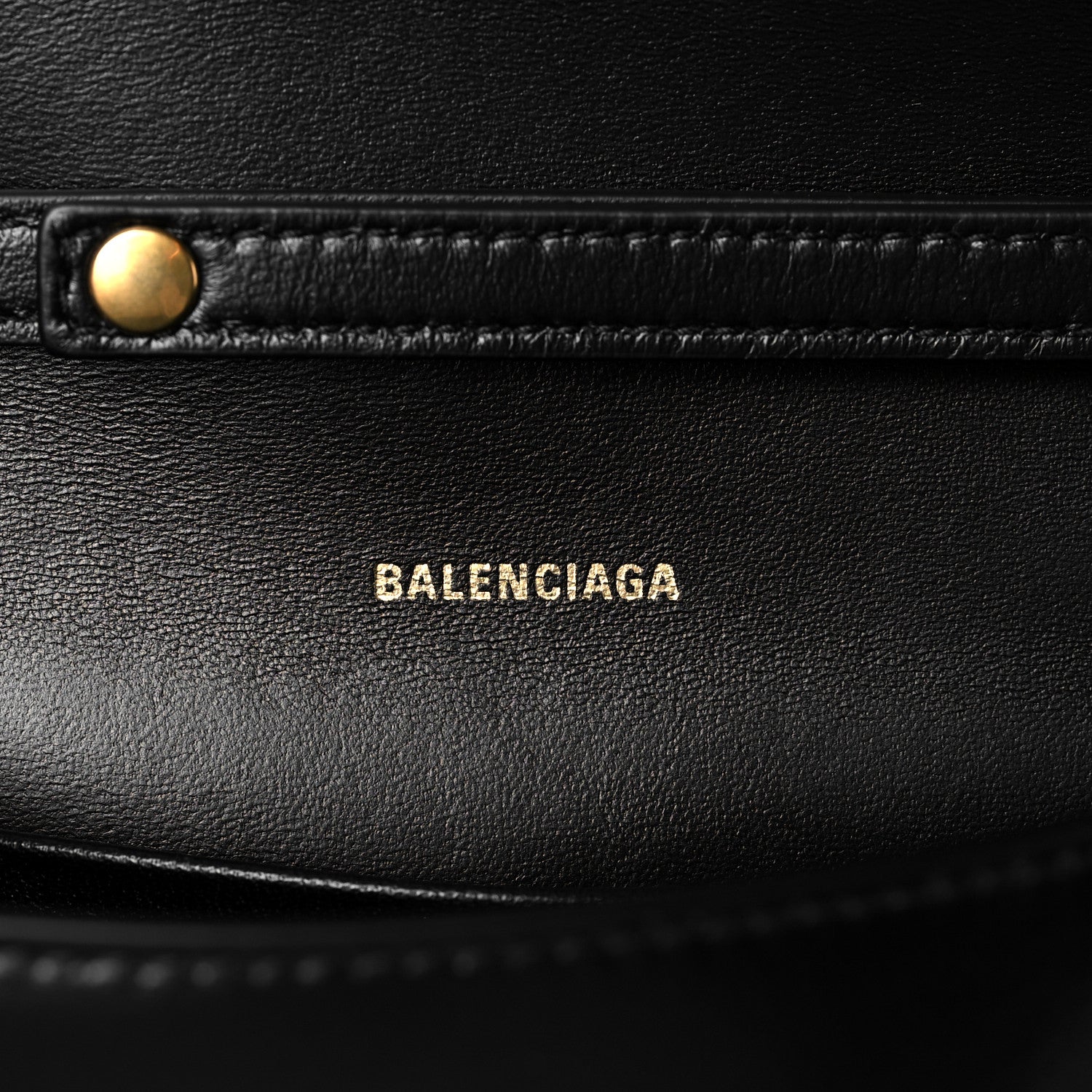 Balenciaga Shiny Box Calfskin Small Hourglass Evening Chain Bag Black 6 of 10