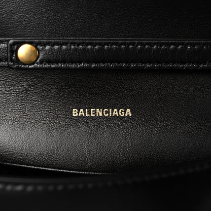 Balenciaga Shiny Box Calfskin Small Hourglass Evening Chain Bag Black 6 of 10