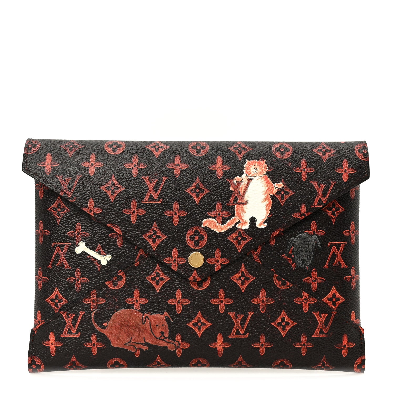 Louis Vuitton Catogram Kirigami Pochette Set Marron White Black 1 of 12