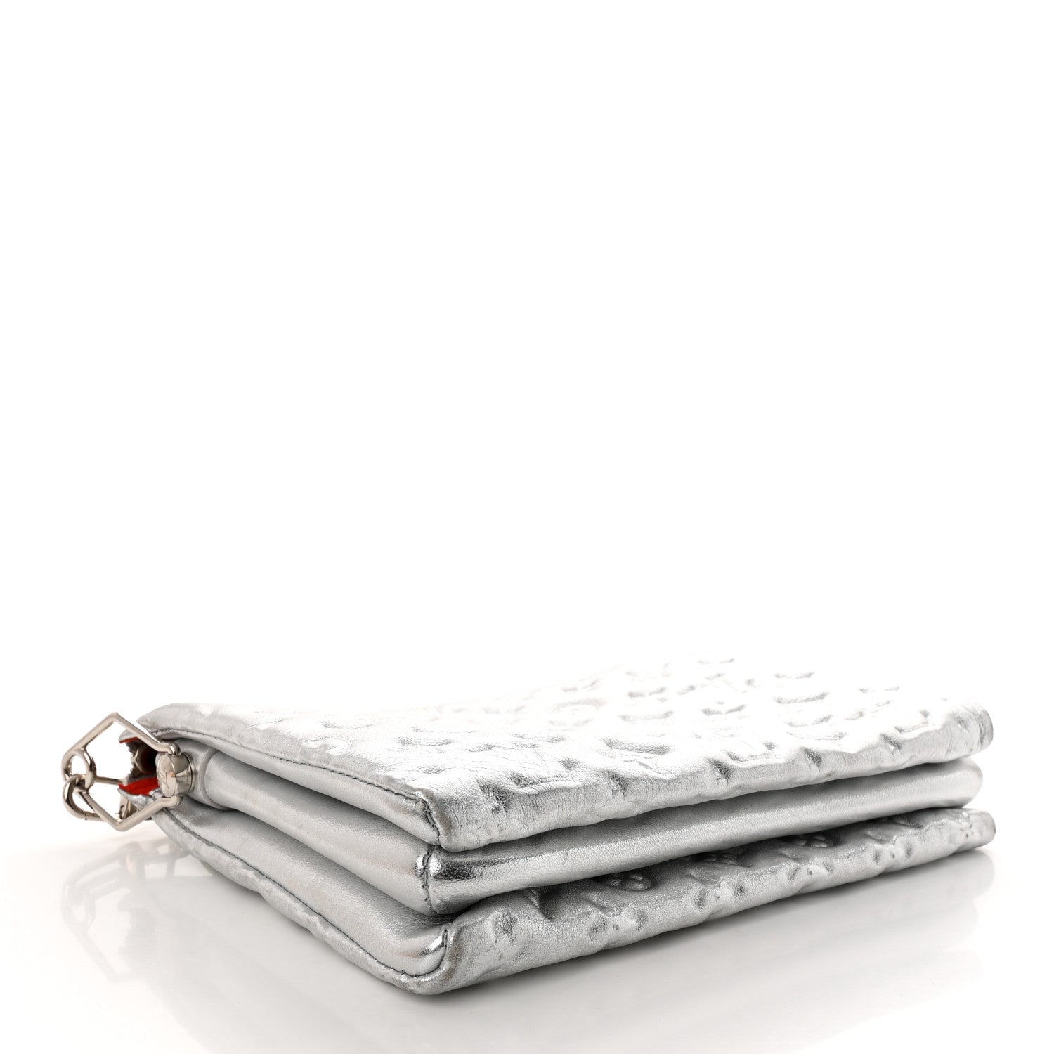 Louis Vuitton Metallic Lambskin Embossed Monogram Coussin PM Silver 4 of 16