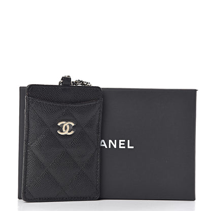Chanel Caviar Quilted Card Holder On Chain Black 7 of 7