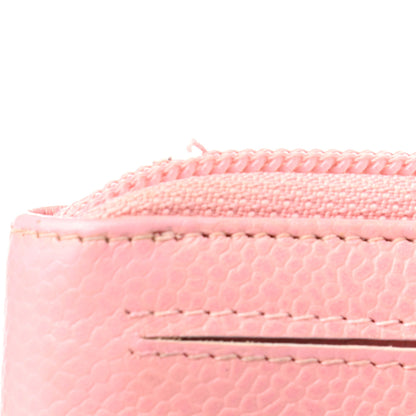 Chanel Caviar Large Timeless CC Zip Around Wallet Pink 9 of 9