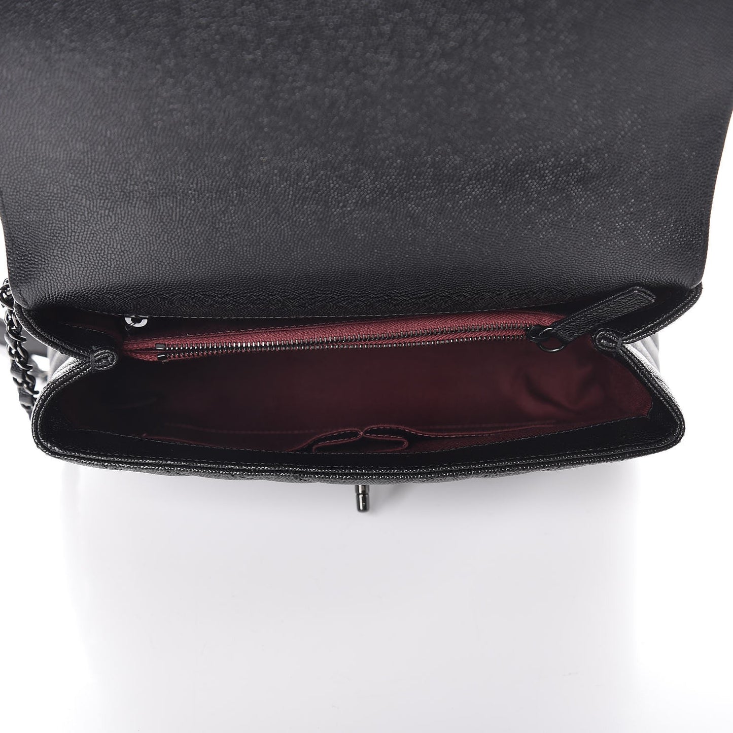 Caviar Chevron Quilted Small Coco Handle Flap So Black