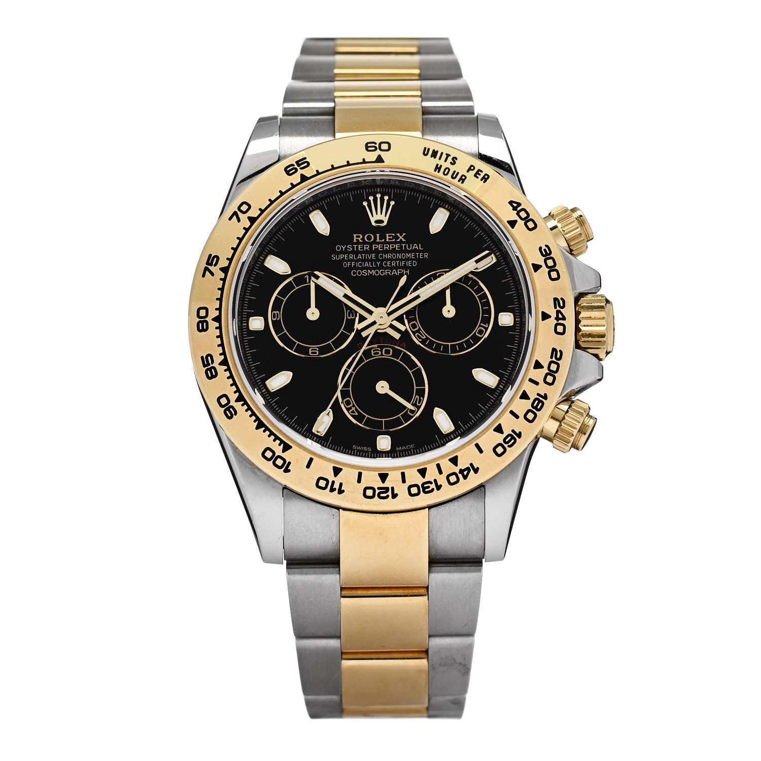 Rolex Stainless Steel 18K Yellow Gold 40mm Oyster Perpetual Cosmograph Daytona Watch Black 116503 1 of 4