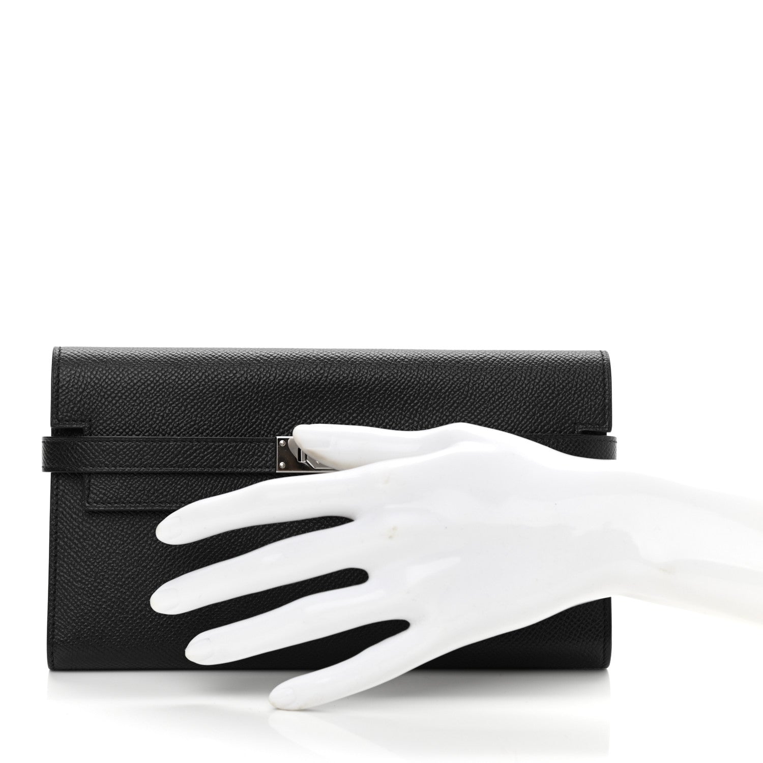 Hermes Epsom Kelly Longue Wallet Black 2 of 7