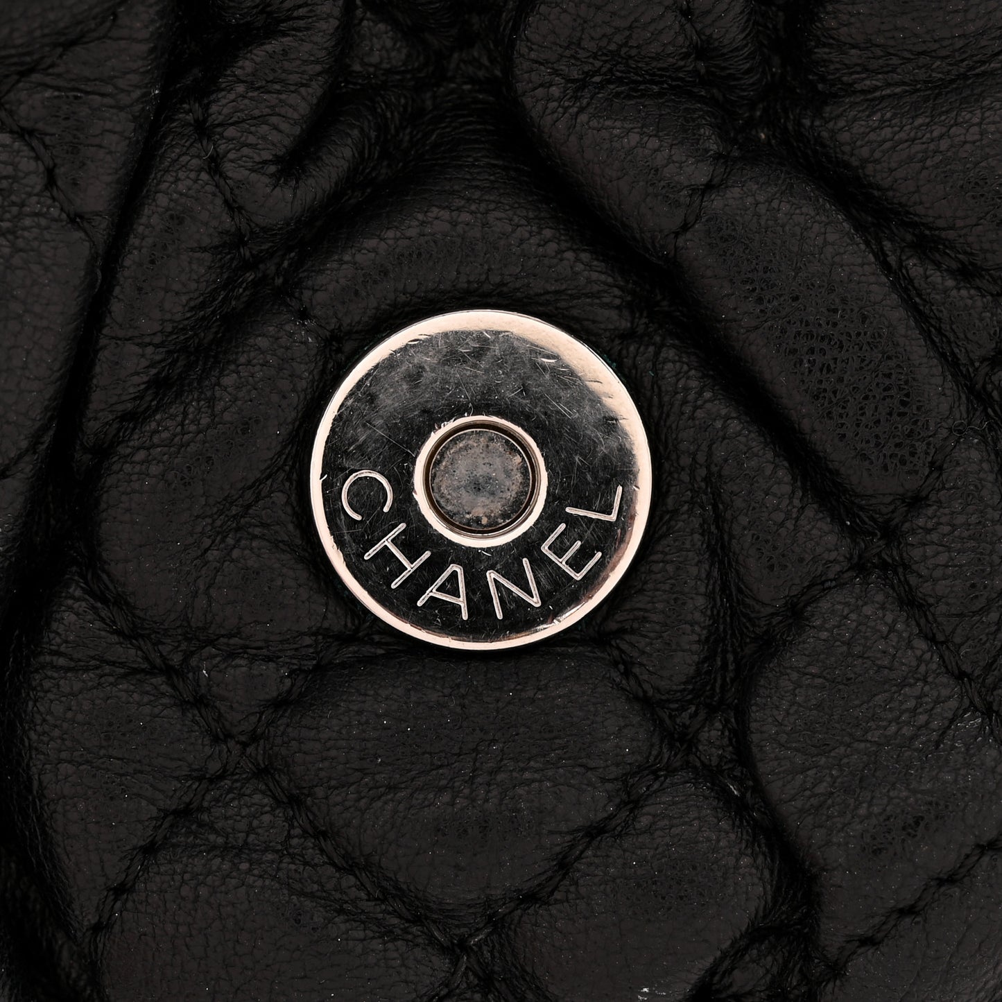 Washed Lambskin Quilted Mini Chain Around Flap Black