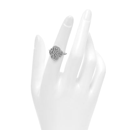 Tiffany Platinum Diamond Enchant Double Heart Ring 52 6 2 of 6