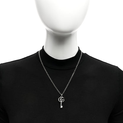 Gucci Sterling Silver Double G Key Pendant Necklace 2 of 5
